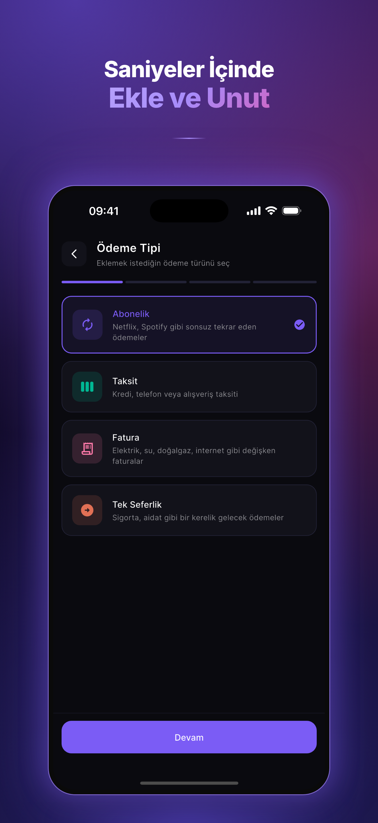 Saniyeler İçinde Ekle ve Unut